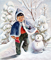 わぁ-い 雪だ